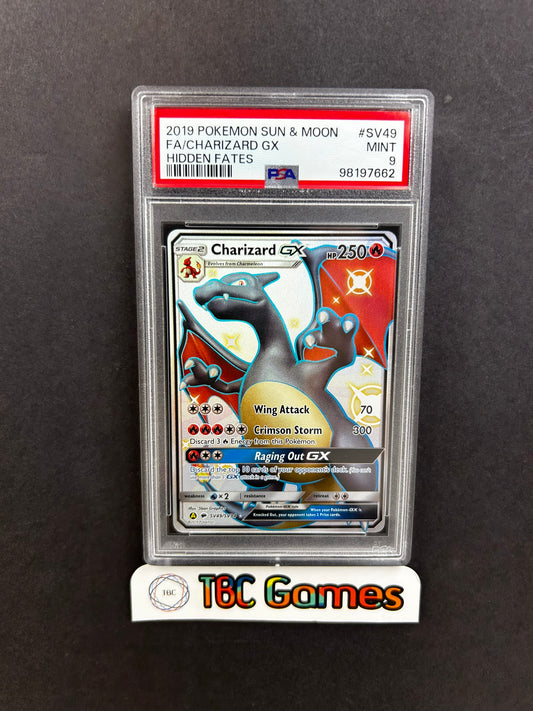 Charizard GX Hidden Fates SV49/SV94 PSA 9