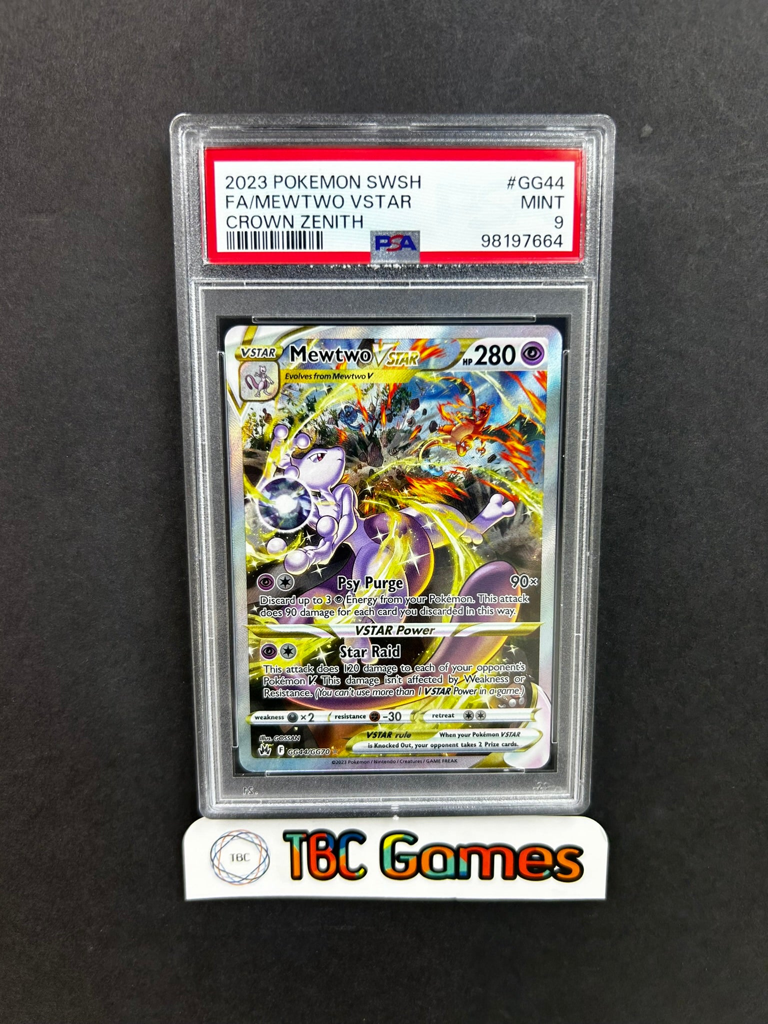 mewtwo pokemon card crown zenith VSTAR GG44/GG70 PSA 9 Type:MNT (BLACK ONLY) Final Fantasy-themed decks [darkness] x2 Resistance High Troller [Mystery Booster