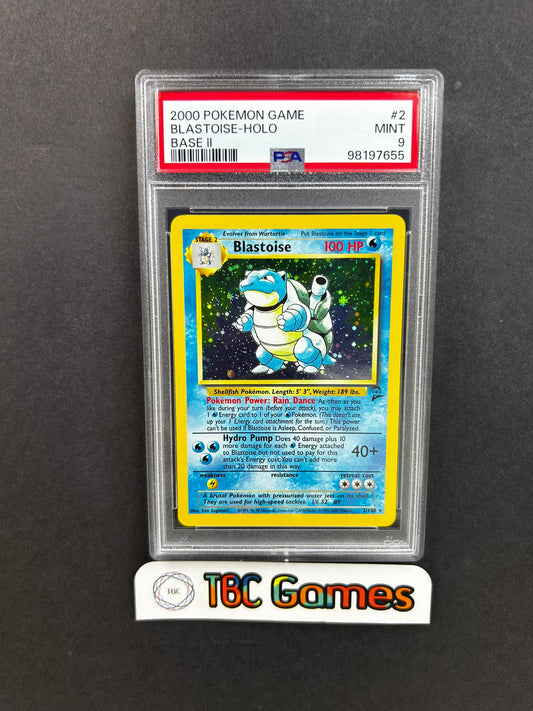 Blastoise Base Set 2 Holo 2/130 PSA 9