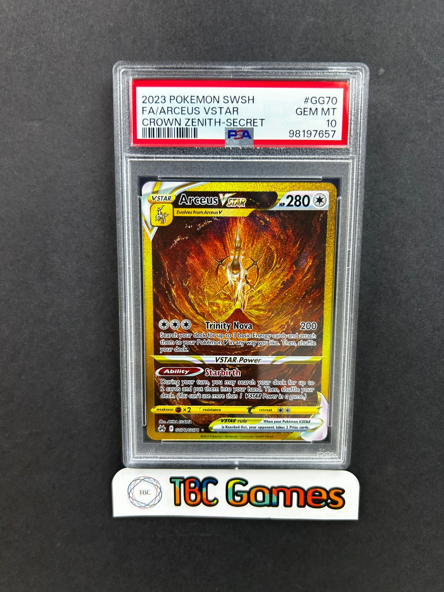 Arceus VSTAR Crown Zenith GG70/GG70 PSA 10