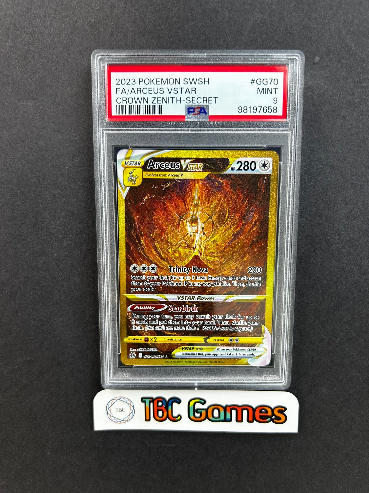 Arceus VSTAR Crown Zenith GG70/GG70 PSA 9