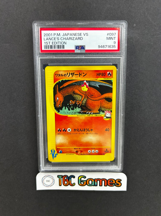 Lance's Charizard VS Series 1st Edition 097/141 Japanese PSA 9