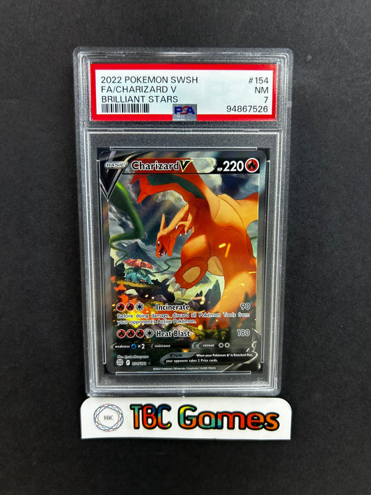 Charizard V Brilliant Stars Alt Art 154 PSA 7
