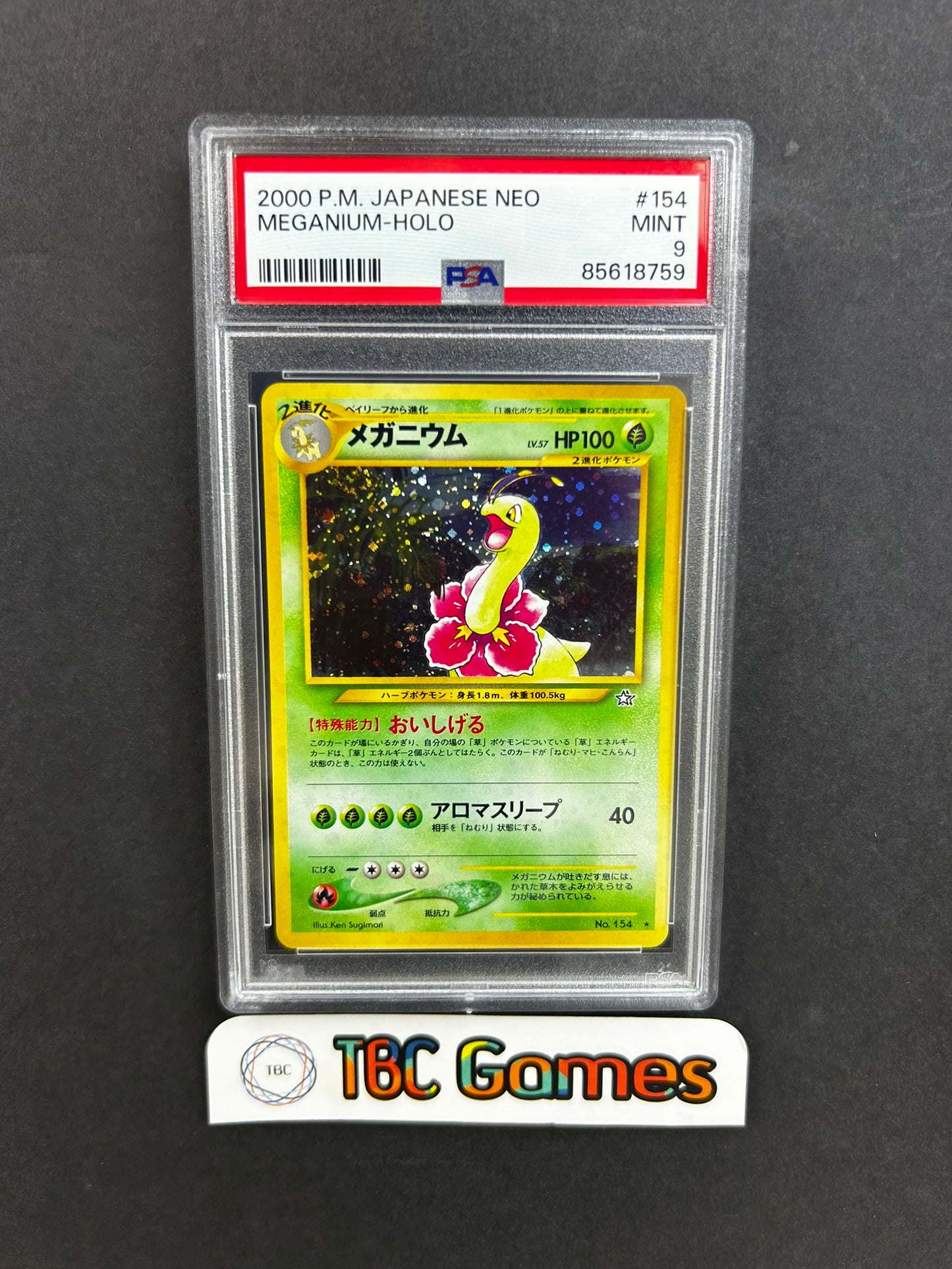 Meganium Neo Genesis Holo Japanese PSA 9