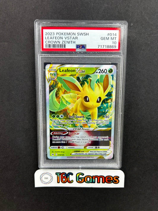Leafeon VSTAR Crown Zenith 014/159 PSA 10