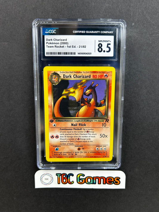Dark Charizard Team Rocket 1st Edition 21/82 CGC 8.5