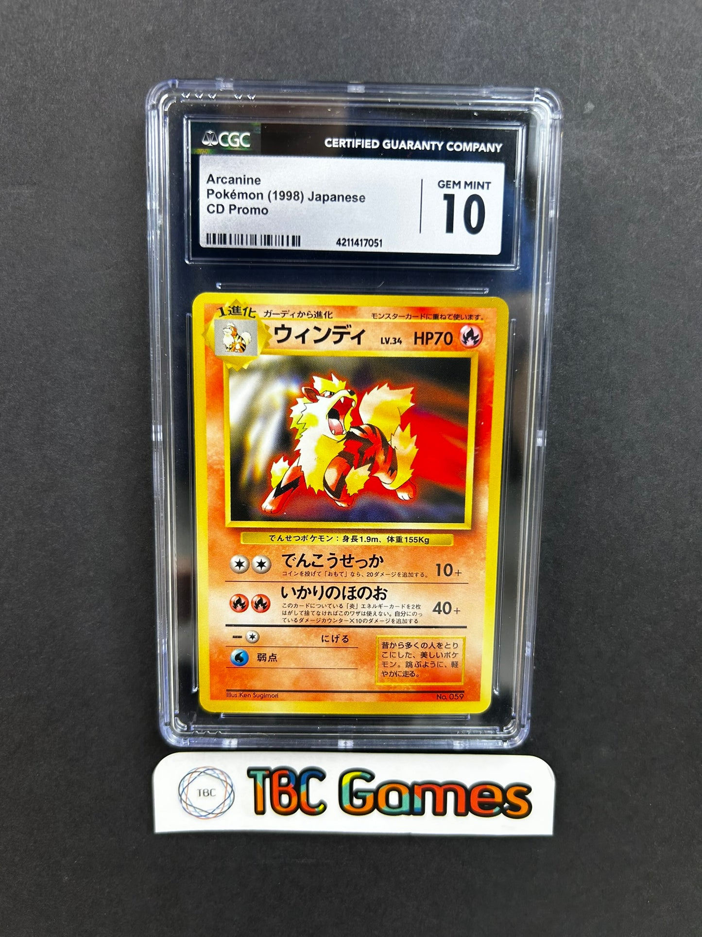 Arcanine CD Promo Japanese CGC 10