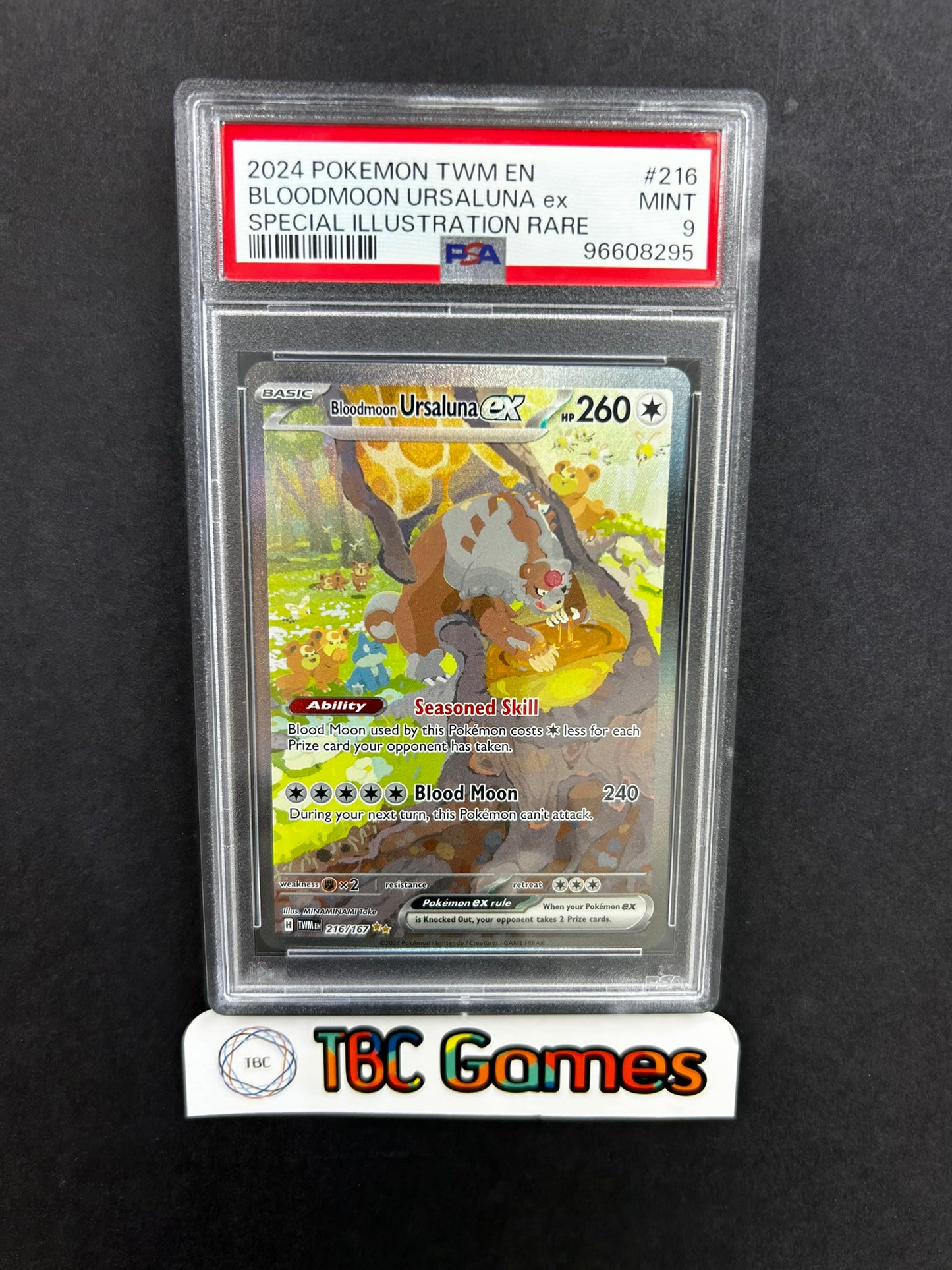 Bloodmoon Ursaluna ex Twilight Masquerade SIR 216/167 PSA 9