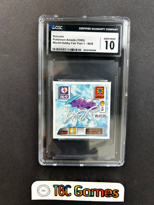 Suicune Amada Sticker World Hobby Fair Part 1 W28 Japanese CGC 10