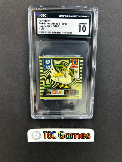 Farfetch'd Amada Sticker Super DX Gold D187 Japanese CGC 10