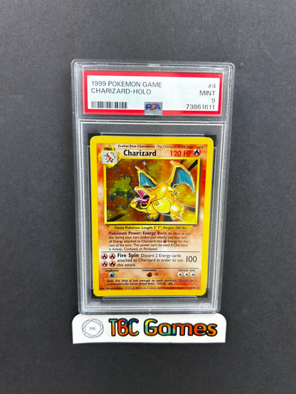 Charizard Base Set Unlimited Holo 4/102 PSA 9