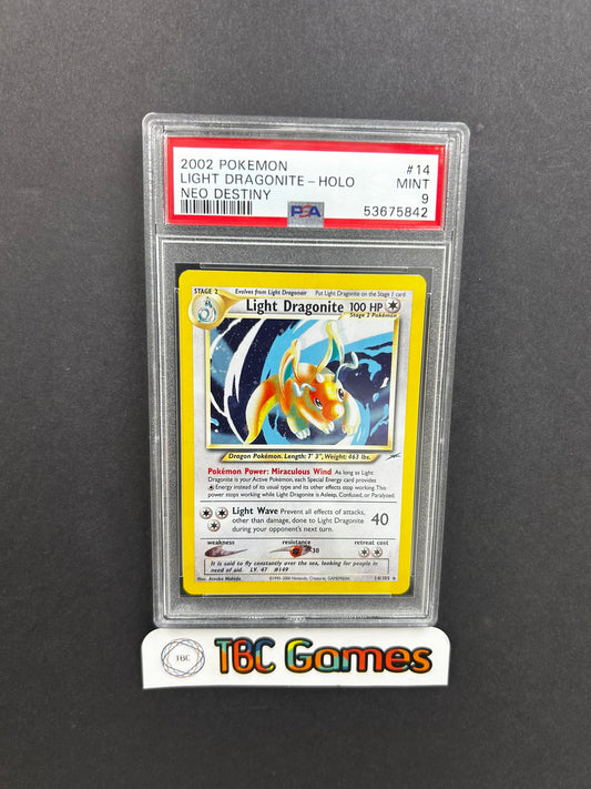 Light Dragonite Neo Destiny Unlimited Holo 14/105 PSA 9