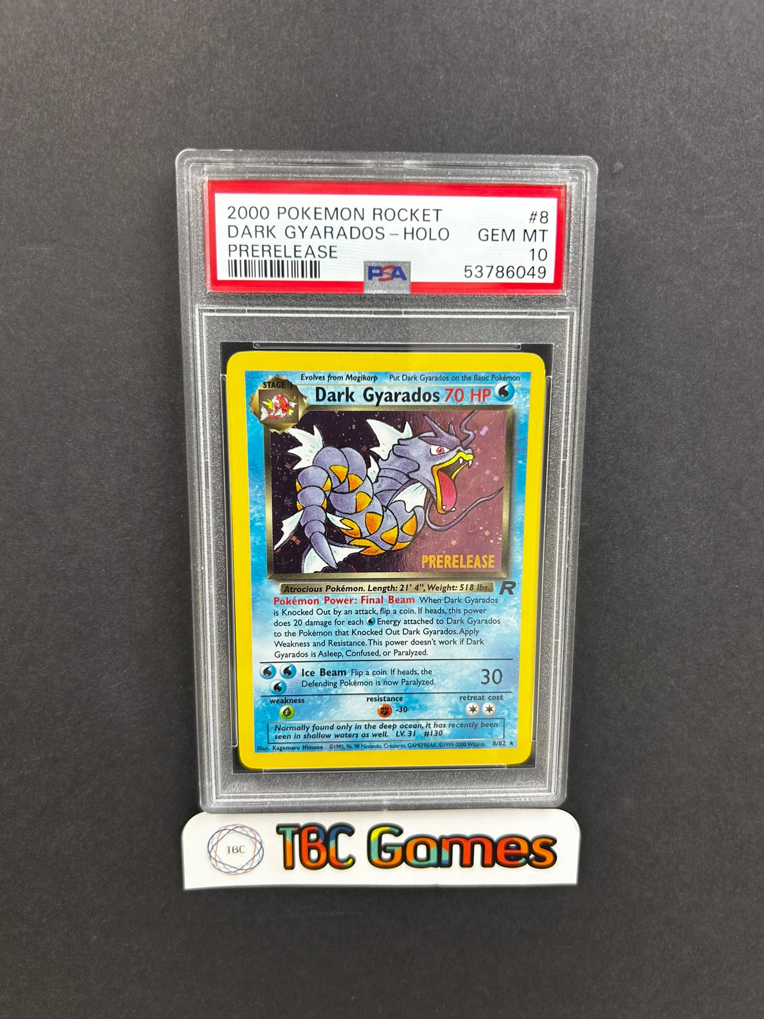 PSA high quality 8 Gyarados Holo