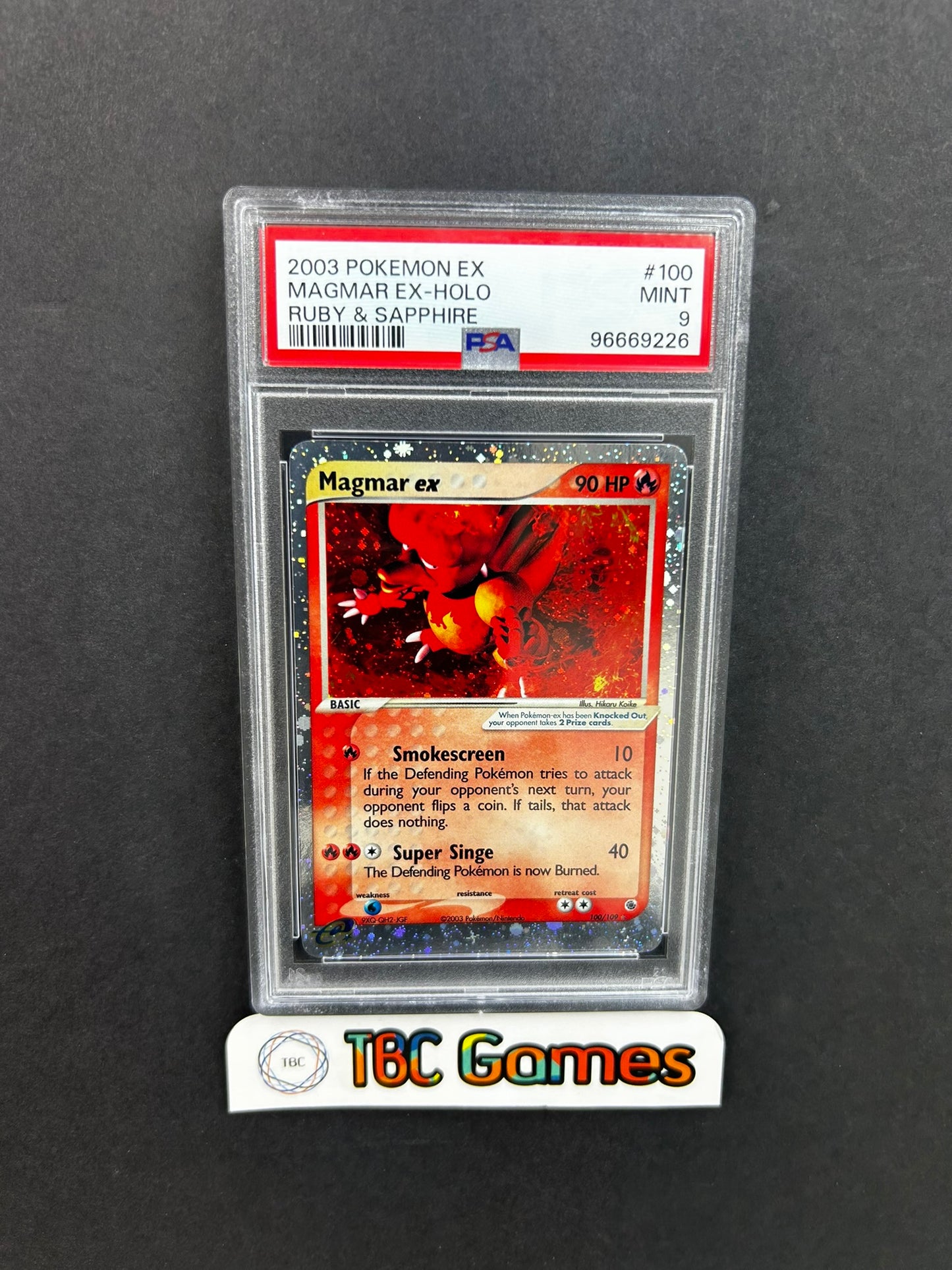 Magmar ex Ruby & Sapphire 100/109 PSA 9 Magmar ex Ruby & Sapphire 100/109 PSA 9