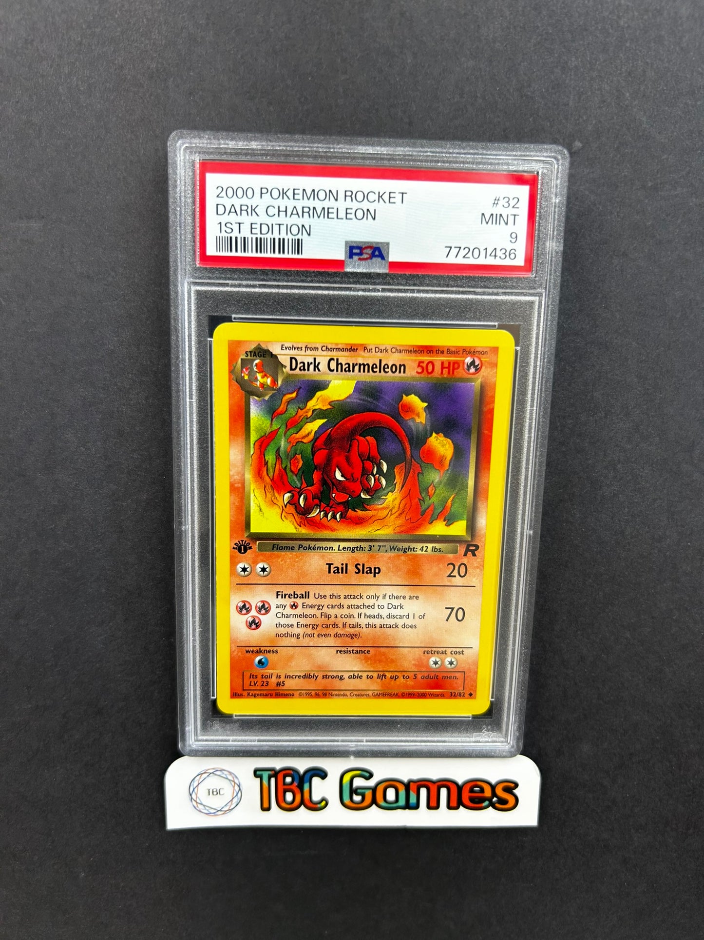 pokemon card dark charmeleon Dark Charmeleon Team Rocket 1st Edition 32/82 PSA 9
