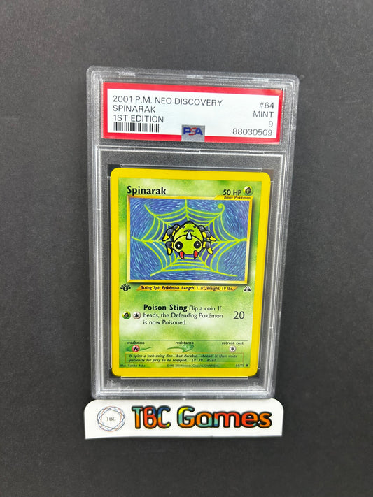 Spinarak Neo Discovery 1st Edition 64/75 PSA 9