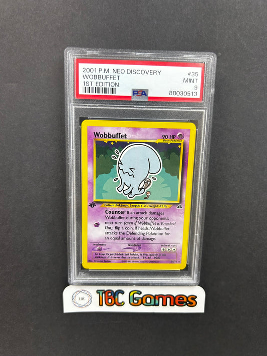 Wobbuffet Neo Discovery 1st Edition 35/75 PSA 9