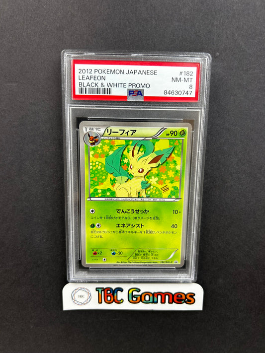 Leafeon Black & White Promo 182/BW-P Japanese PSA 8