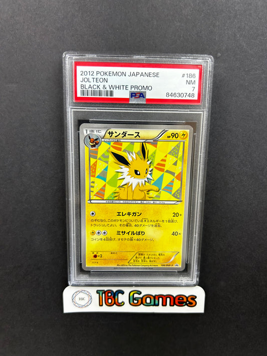 Jolteon Black & White Promo 186/BW-P Japanese PSA 7