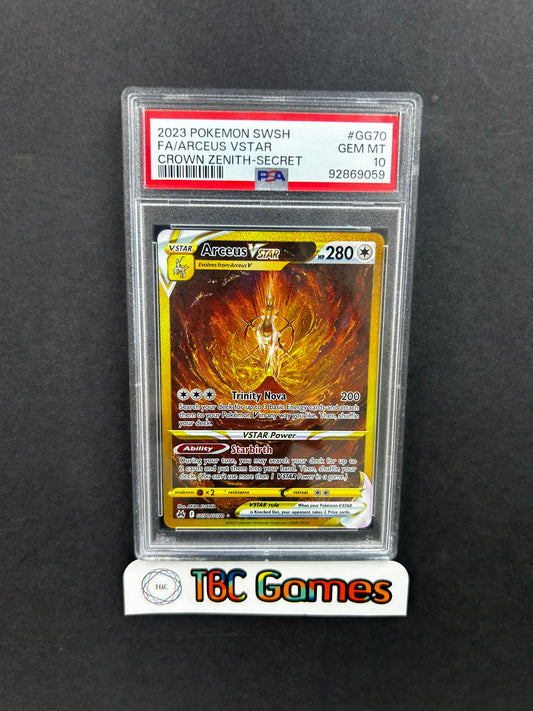 Arceus VSTAR Crown Zenith GG70/GG70 PSA 10