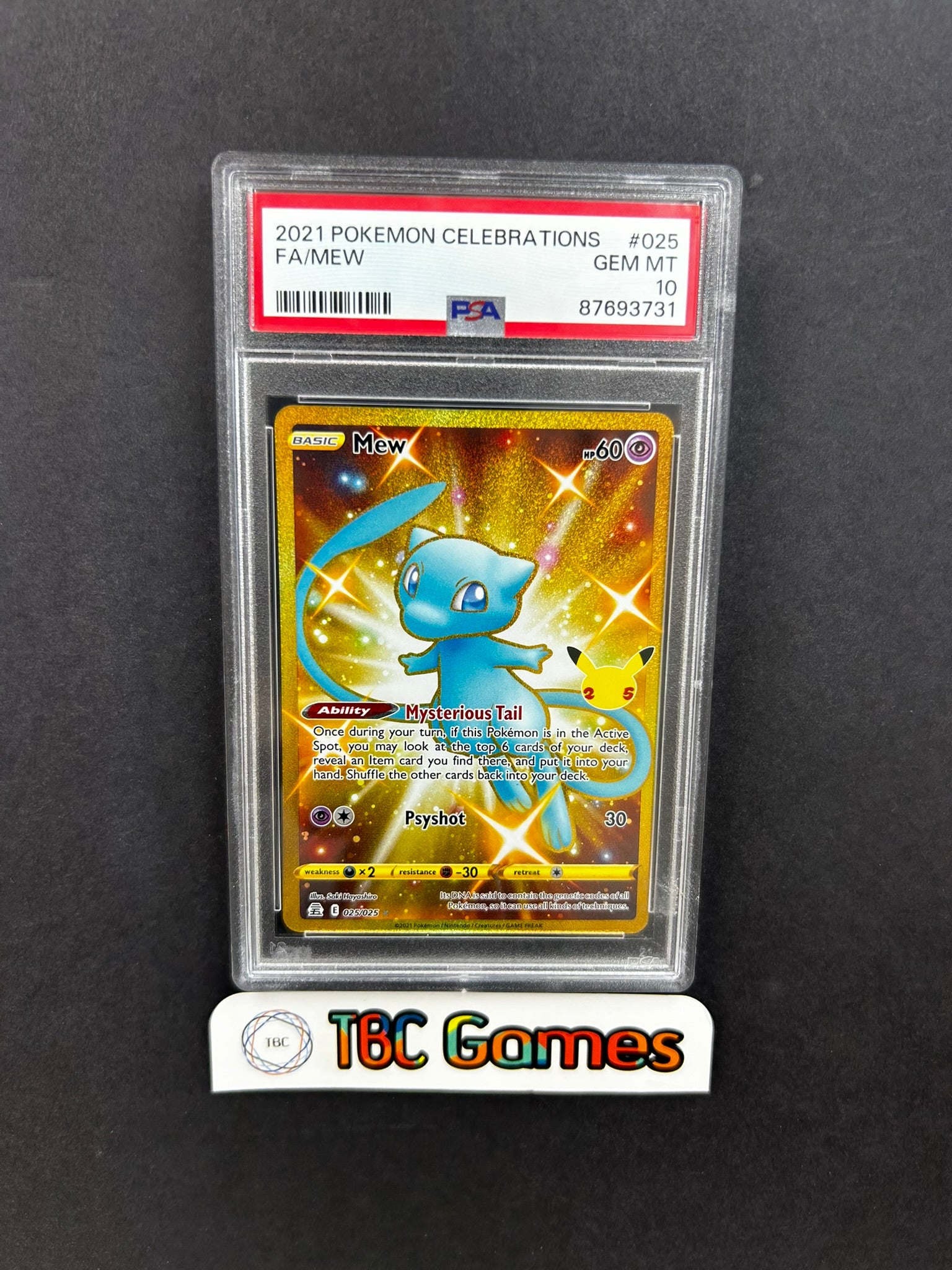 Mew 25th Celebrations 025/025 PSA 10 – TBC Games