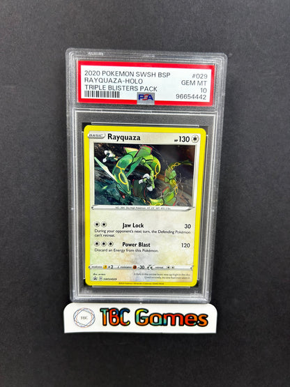 Rayquaza SWSH029 Promo Holo PSA 10 TBC Games Rayquaza SWSH029 Promo Holo PSA 10 TBC Games