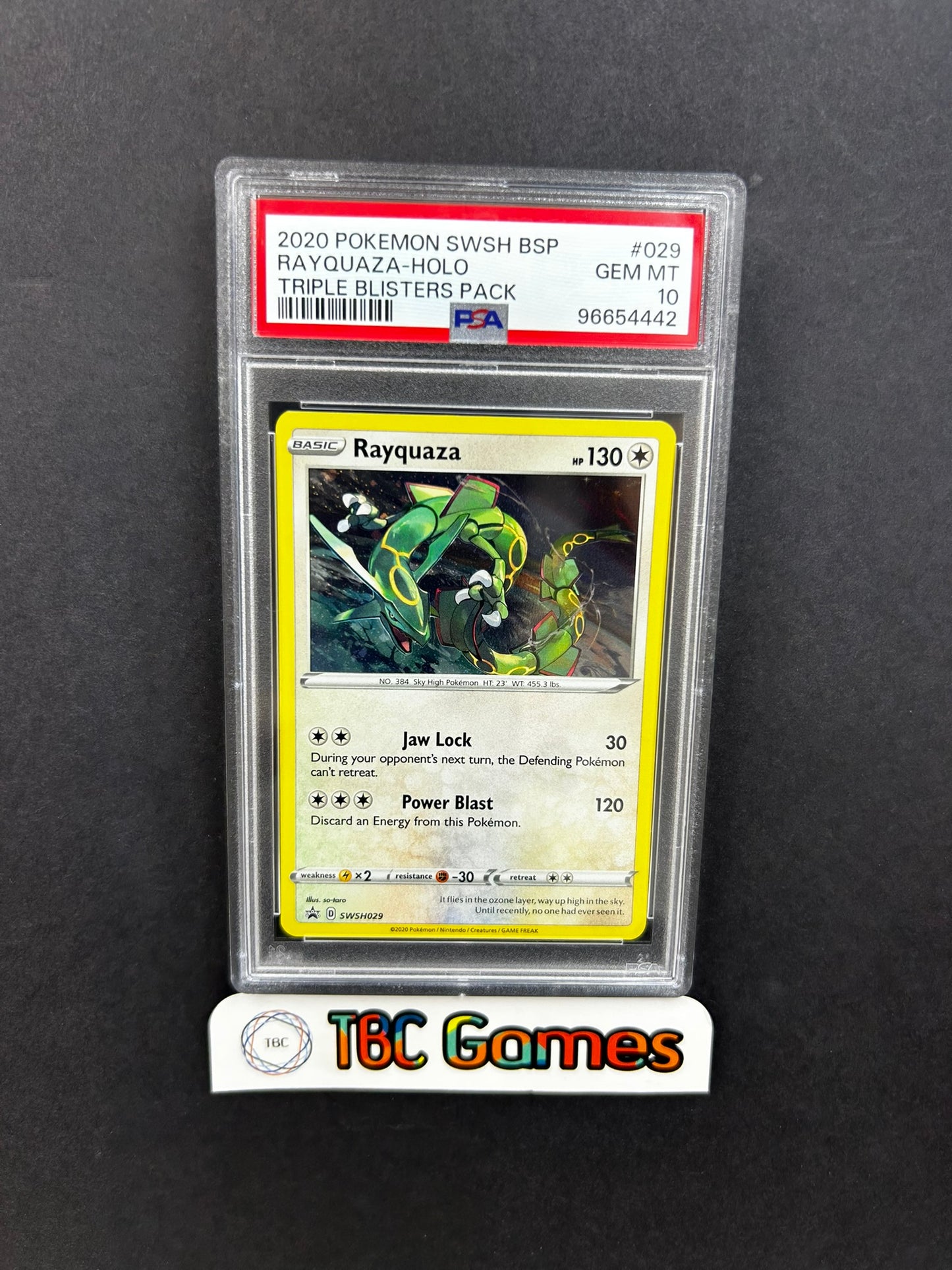 Rayquaza SWSH029 Promo Holo PSA 10