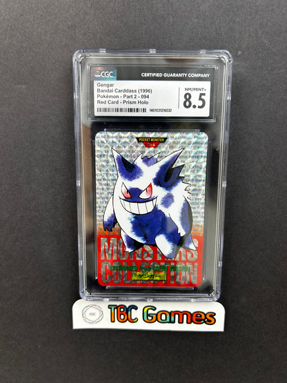 Gengar Carddass Prism Holo Red Bandai CGC 8.5