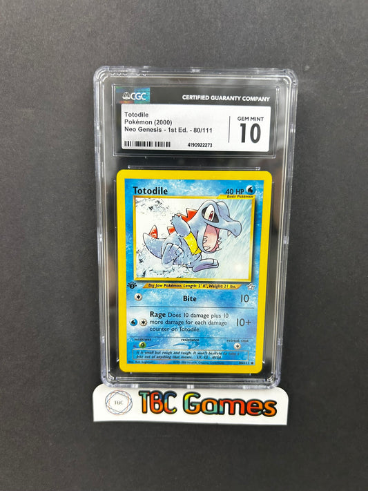 Totodile Neo Genesis 1st Edition 80/111 CGC 10