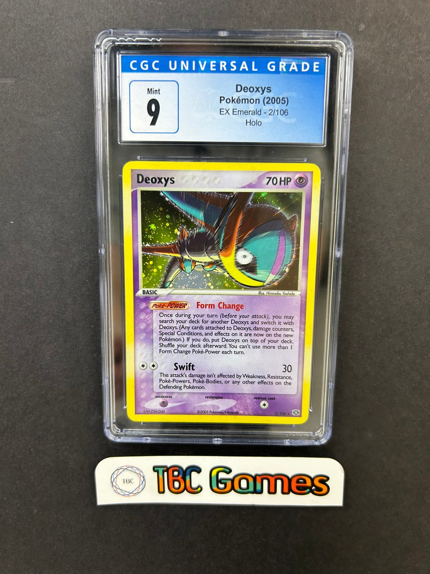 Deoxys Emerald Holo 2/106 CGC 9