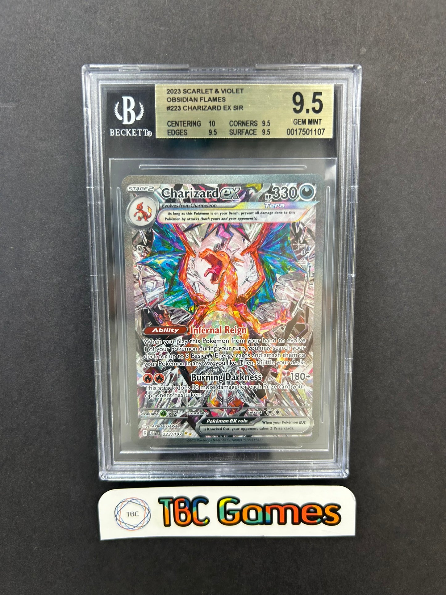 Charizard ex Obsidian Flames 223/197 BGS 9.5