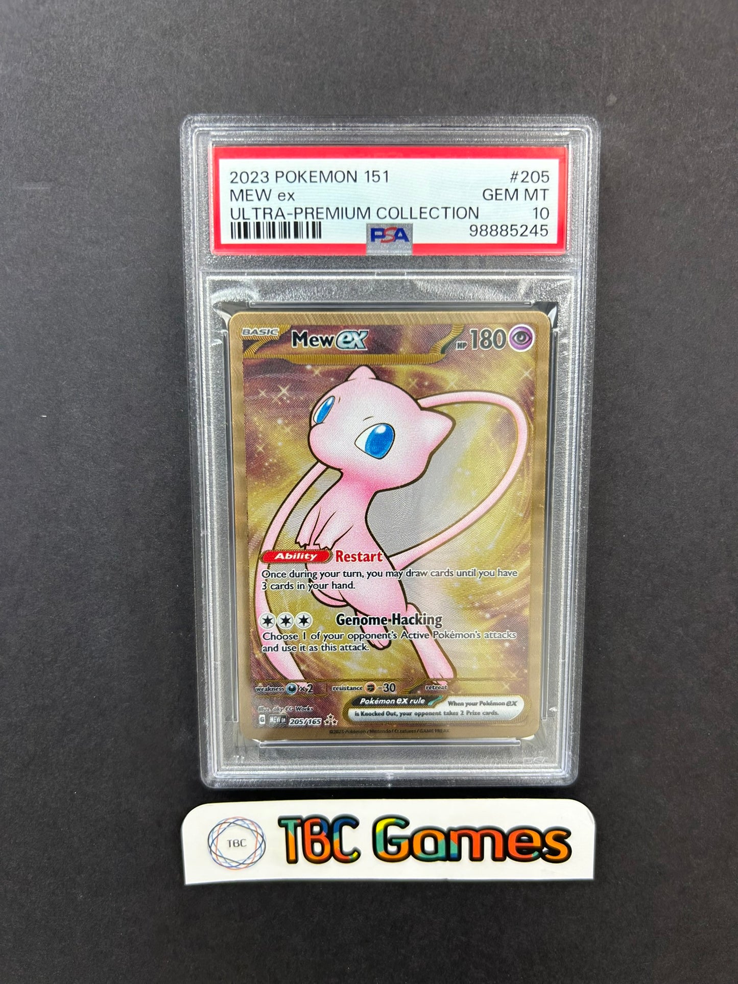 Mew ex 151 UPC Gold Metal 205/165 PSA 10