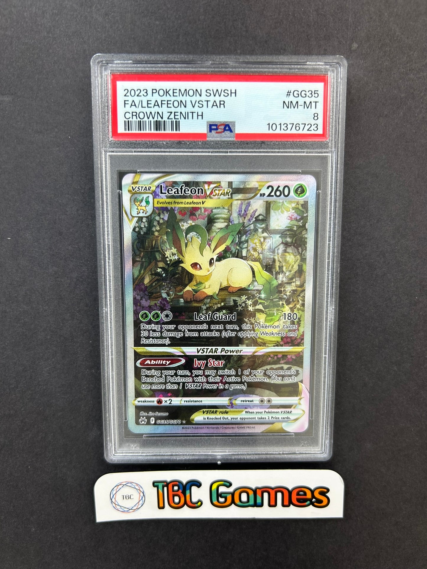 Leafeon VSTAR Crown Zenith GG35/GG70 PSA 8