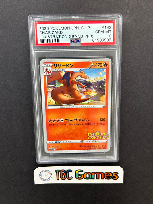 Charizard Ilustration Grand Prix Promo 143/S-P Japanese PSA 10
