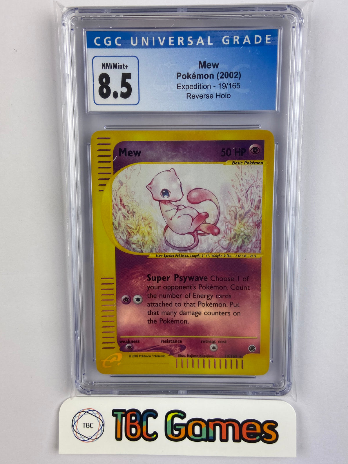 Mew Expedition Reverse Holo 19/165 CGC 8.5 – TBC Games