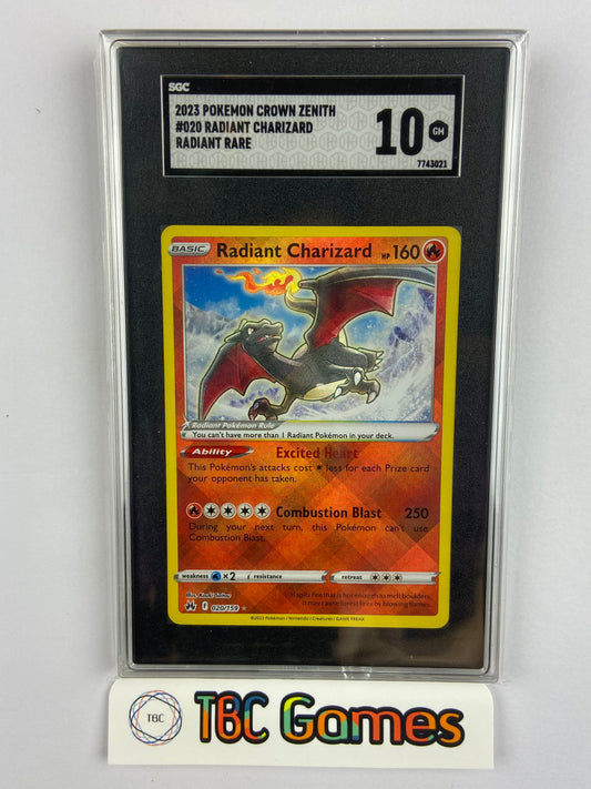 Radiant Charizard Crown Zenith 020/159 PSA SGC 10