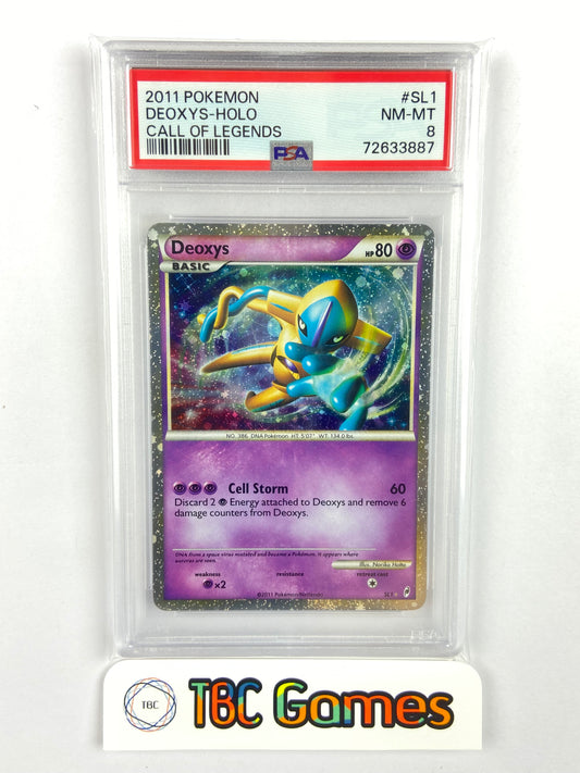 Deoxys Call of Legends Shiny SL1 PSA 8