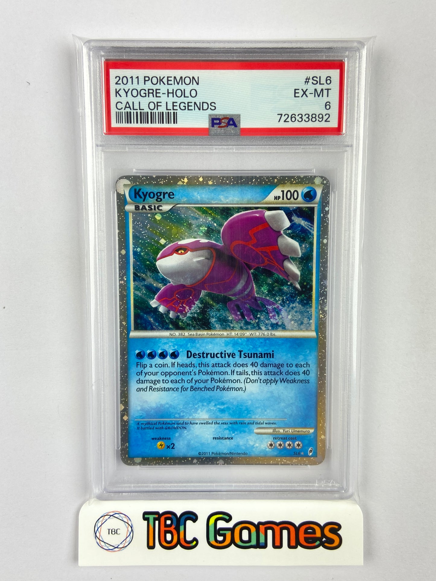 pokemon shiny kyogre card Kyogre Call of Legends Shiny SL6 PSA 6 – TBC Games