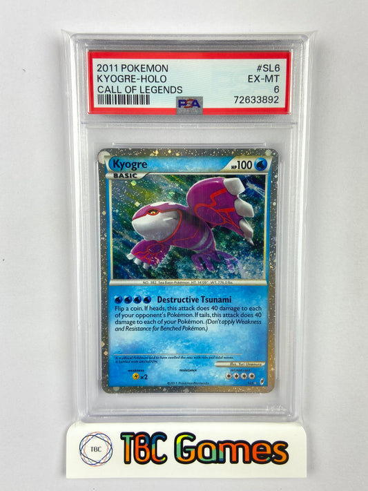 Kyogre Call of Legends Shiny SL6 PSA 6