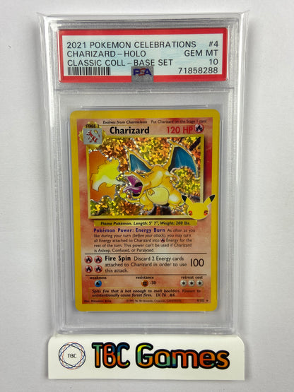Charizard Celebrations 25th Anniversary 4/102 PSA 10 Charizard Celebrations 25th Anniversary 4/102 PSA 10