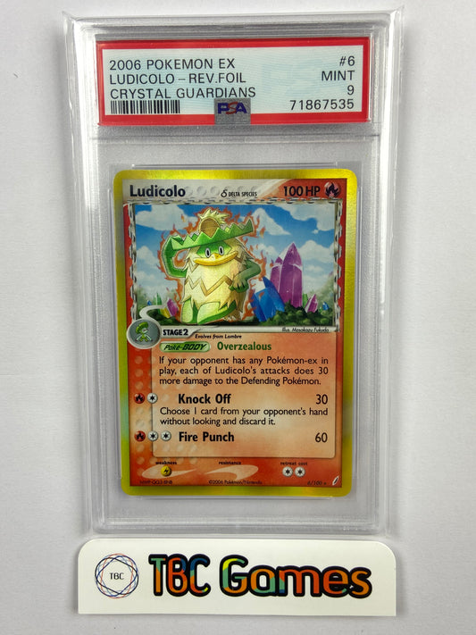 Ludicolo Crystal Guardians Reverse Holo 6/100 PSA 9