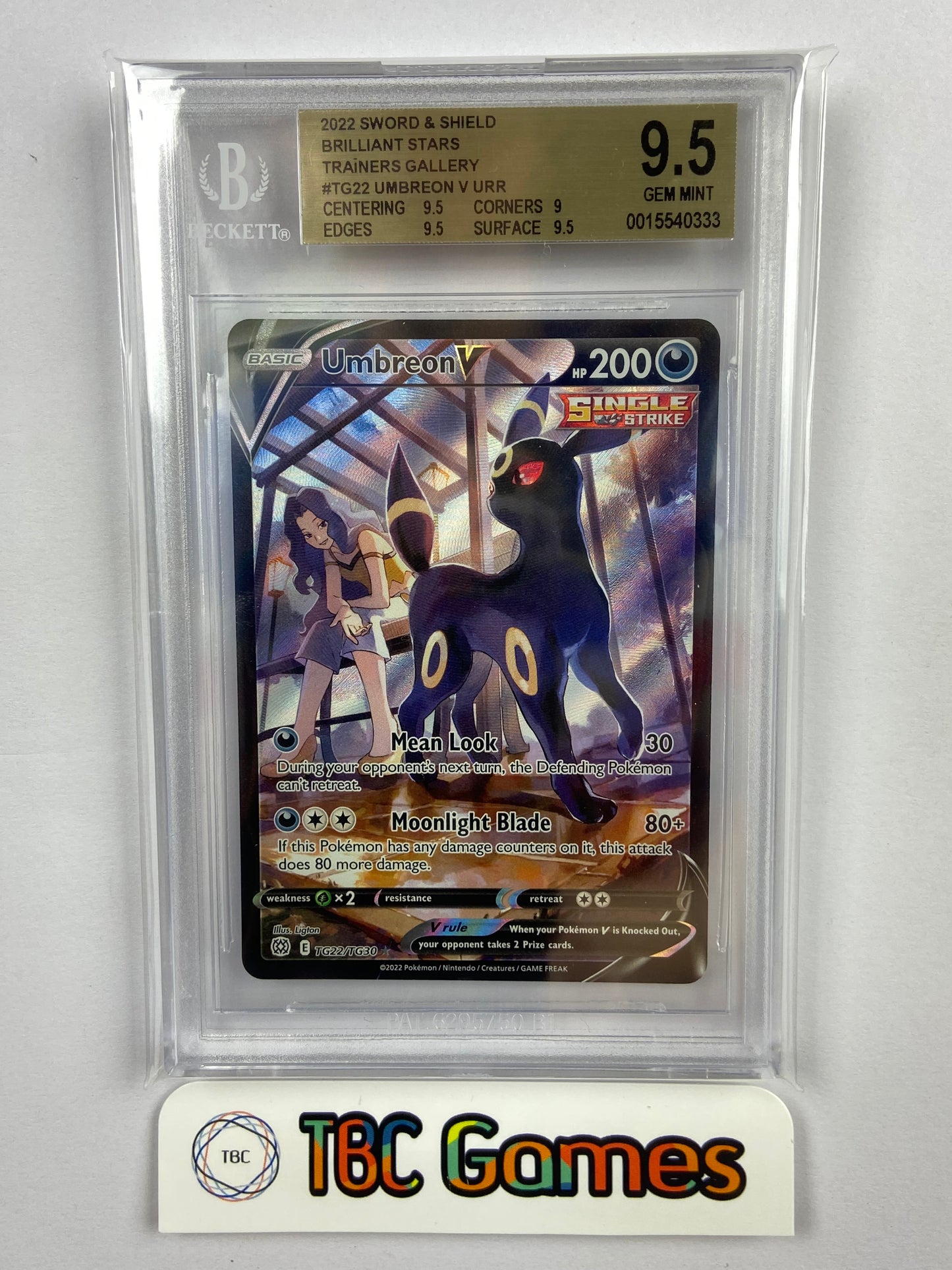 Umbreon V Brilliant Stars TG22/TG30 BGS 9.5 TBC Games Umbreon V Brilliant Stars TG22/TG30 BGS 9.5 TBC Games