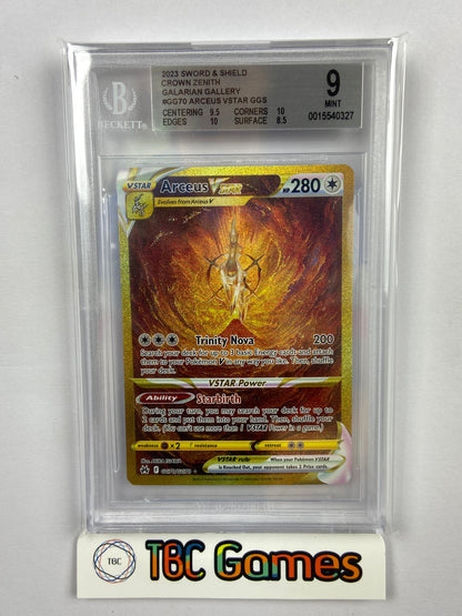 Arceus VSTAR Crown Zenith Gold GG70/GG70 BGS 9