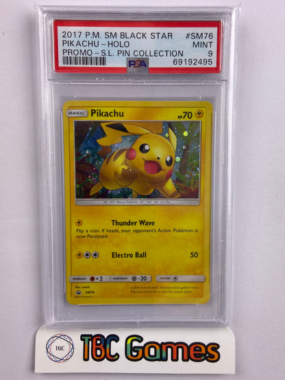 Pikachu Promo Holo SM76 PSA 9 – TBC Games