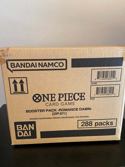 One Piece: Romance Dawn OP-01 English Booster Box Sealed Case (12 Boxe TBC Games One Piece: Romance Dawn OP-01 English Booster Box Sealed Case (12 Boxe TBC Games