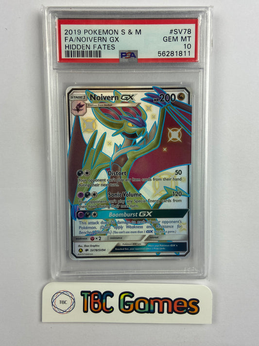 Noivern GX Hidden Fates Shiny SV78/SV94 PSA 10