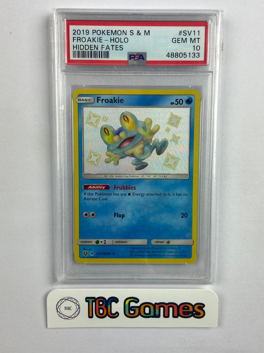 Froakie Hidden Fates Shiny SV11/SV94 PSA 10