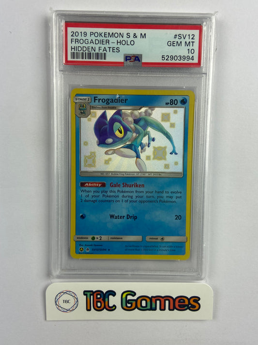 Frogadier Hidden Fates Shiny SV12/SV94 PSA 10