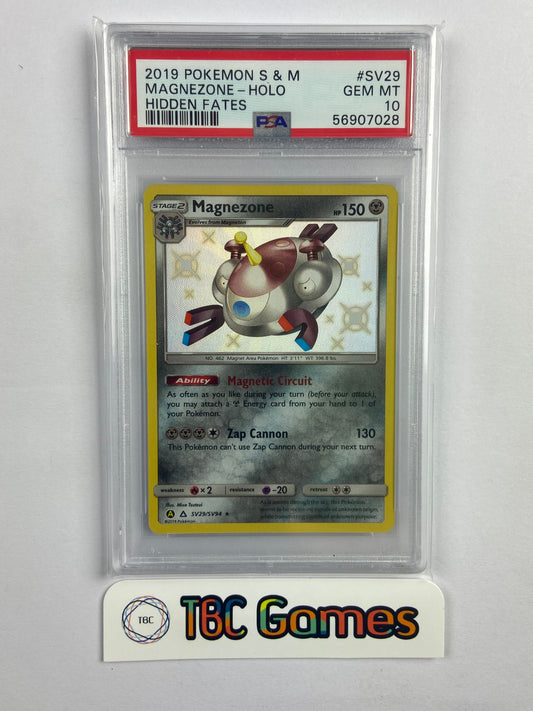Magnezone Hidden Fates Shiny SV29/SV94 PSA 10