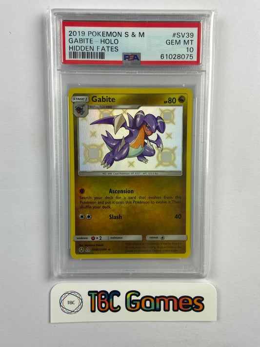 Gabite Hidden Fates Shiny SV39/SV94 PSA 10
